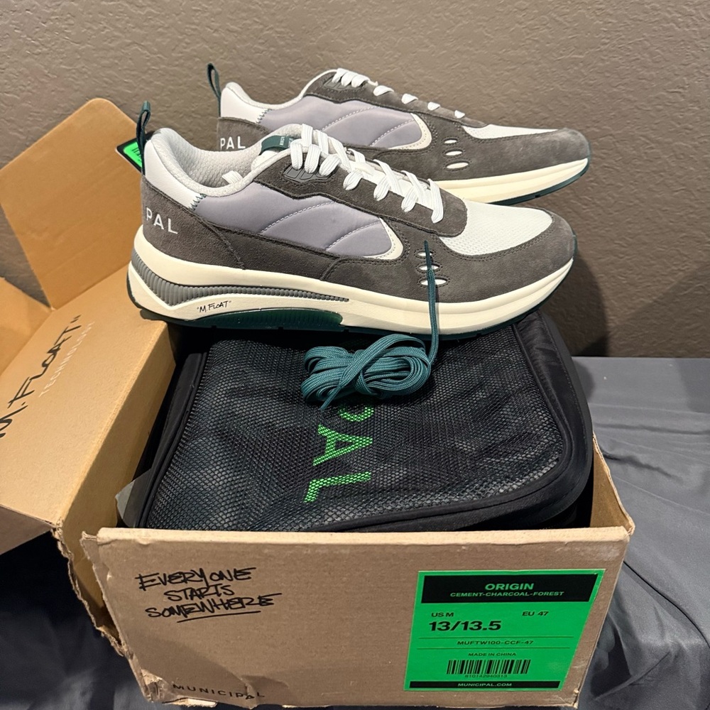 NEW MUNICIPAL Mark Wahlberg Origin OG Charcoal Forest Shoes Mens Size 13